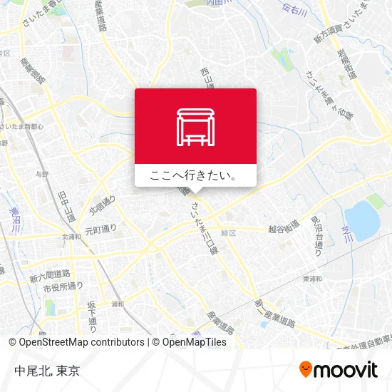 中尾北地図