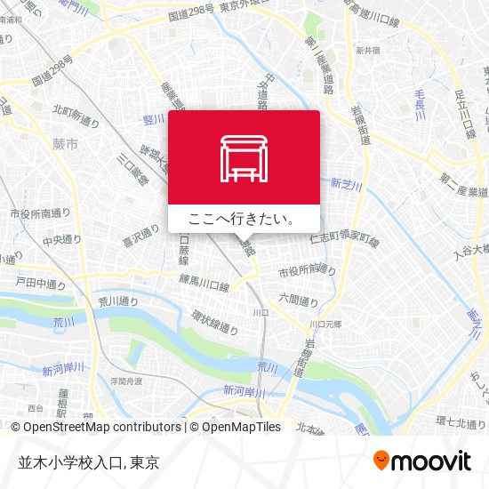 並木小学校入口地図