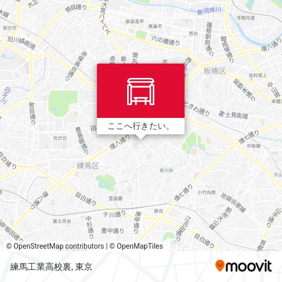 練馬工業高校裏地図