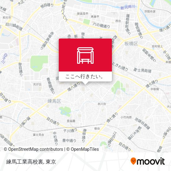 練馬工業高校裏地図