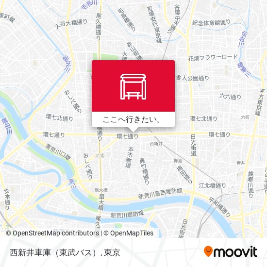 西新井車庫（東武バス）地図
