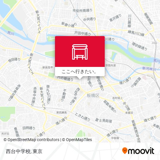 西台中学校地図