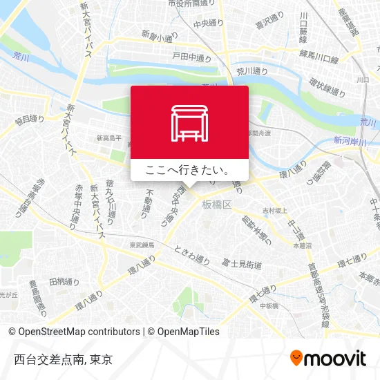 西台交差点南地図