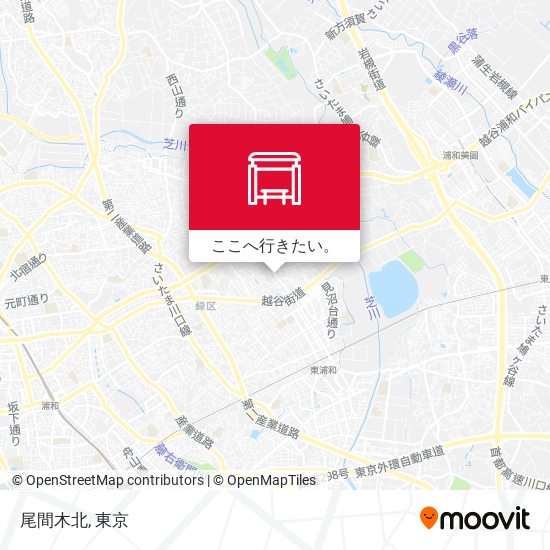 尾間木北地図