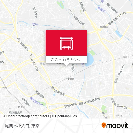 尾間木小入口地図