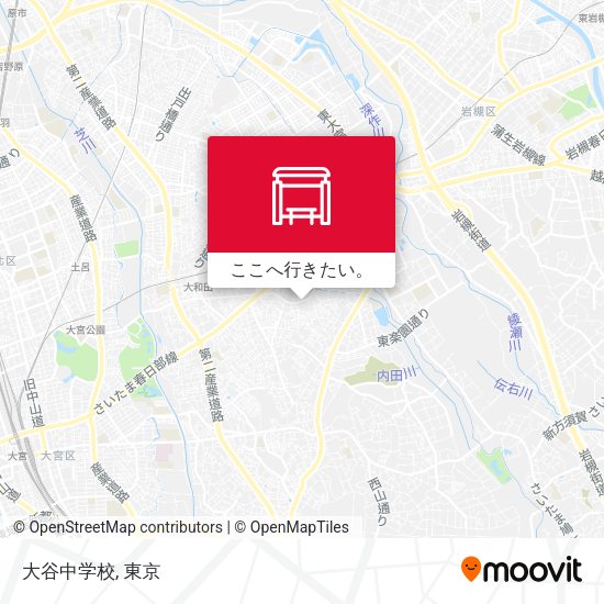 大谷中学校地図
