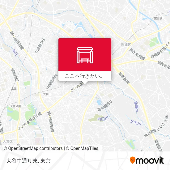 大谷中通り東地図