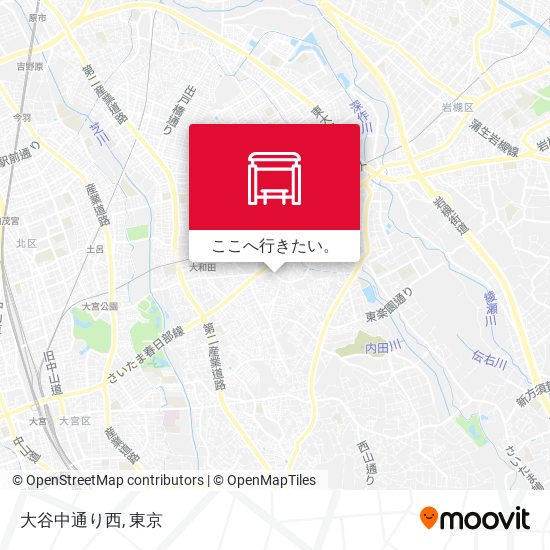 大谷中通り西地図