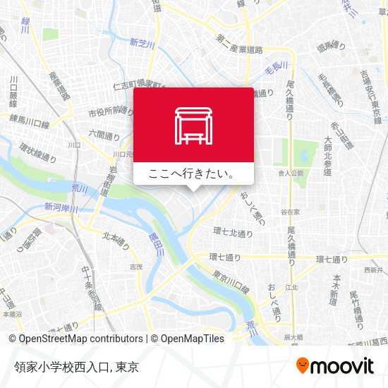 領家小学校西入口地図