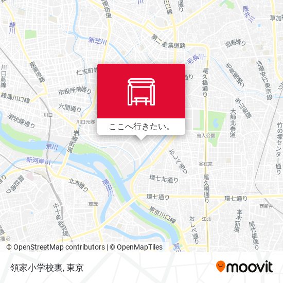領家小学校裏地図