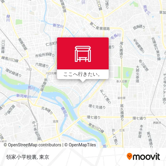 領家小学校裏地図