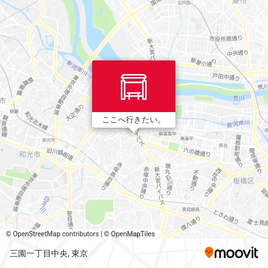 三園一丁目中央地図