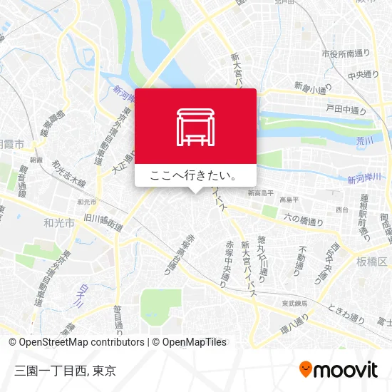 三園一丁目西地図