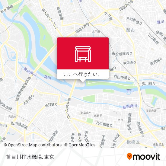 笹目川排水機場地図