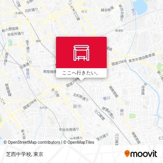 芝西中学校地図