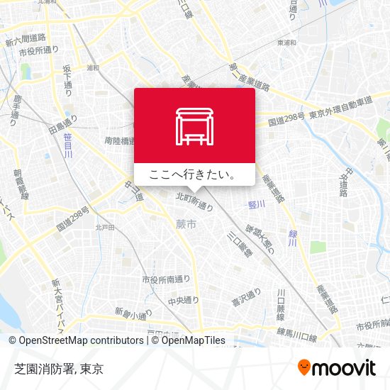 芝園消防署地図