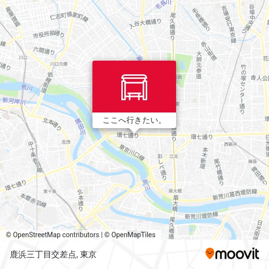 鹿浜三丁目交差点地図