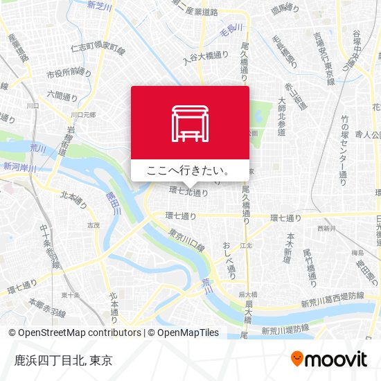 鹿浜四丁目北地図