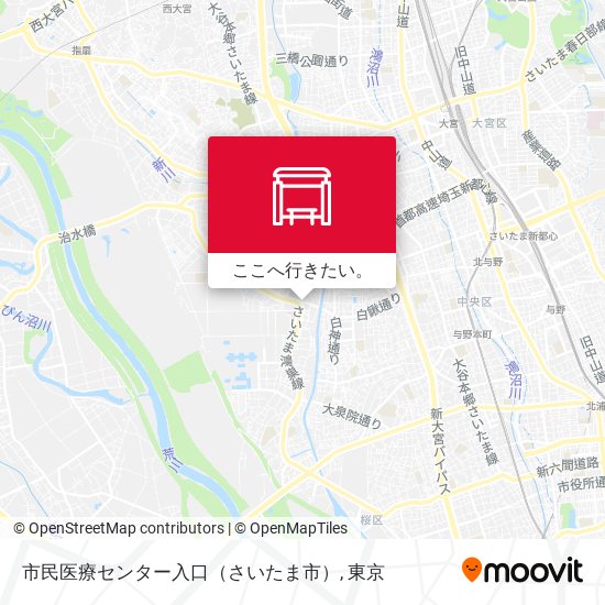 市民医療センター入口（さいたま市）地図