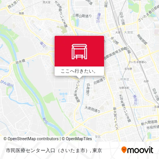 市民医療センター入口（さいたま市）地図