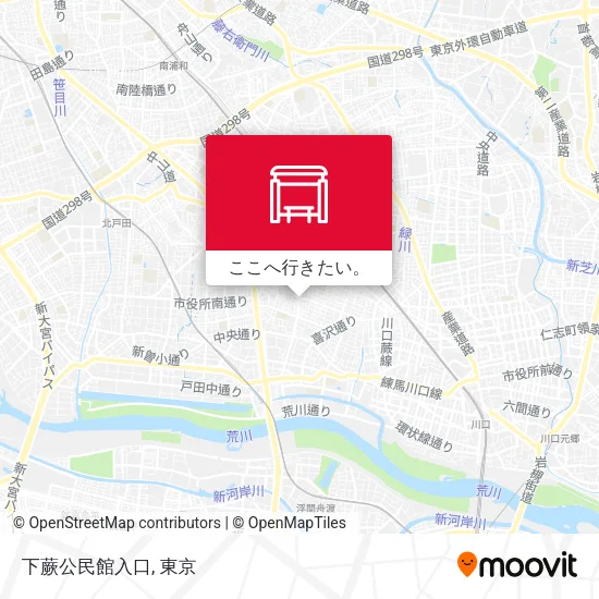 下蕨公民館入口地図