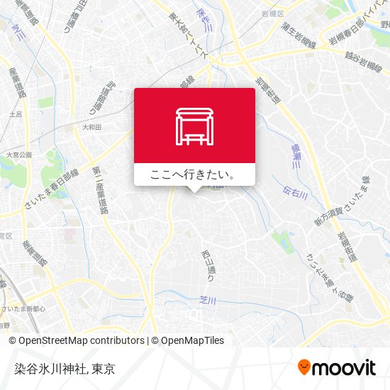 染谷氷川神社地図