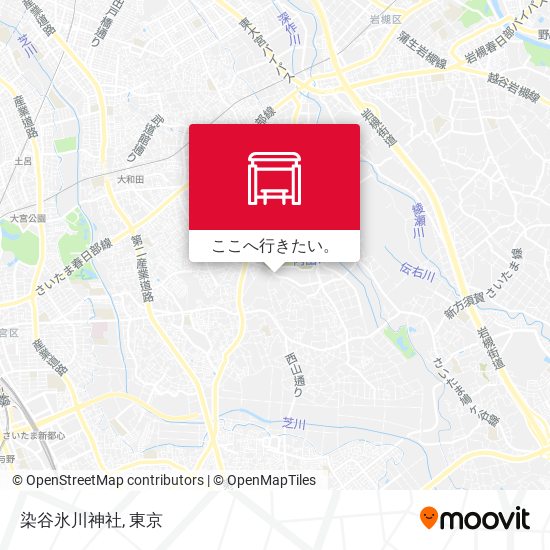 染谷氷川神社地図