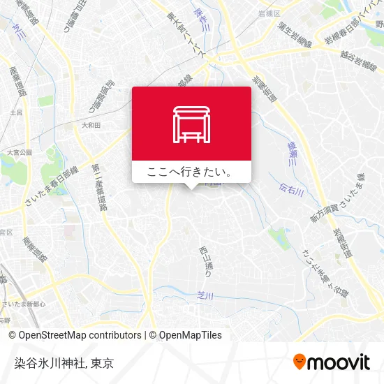 染谷氷川神社地図