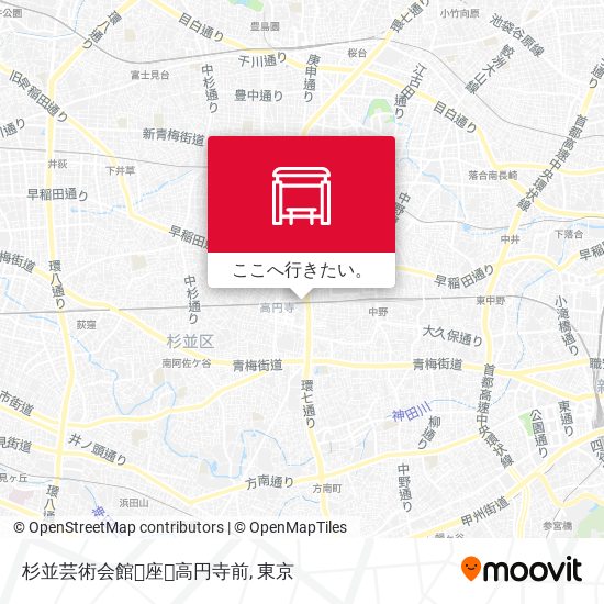 杉並芸術会館･座･高円寺前地図