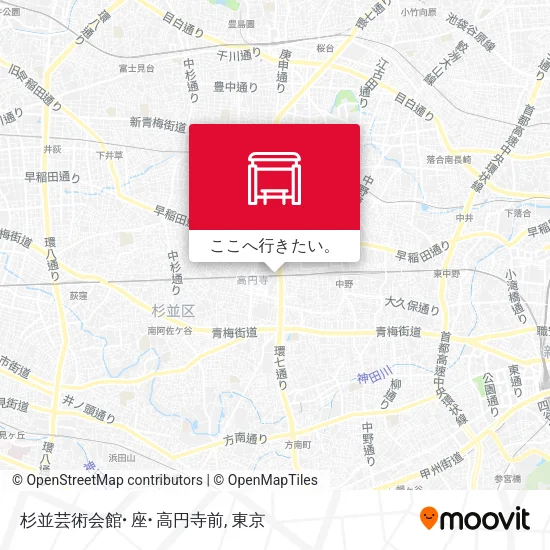 杉並芸術会館･座･高円寺前地図