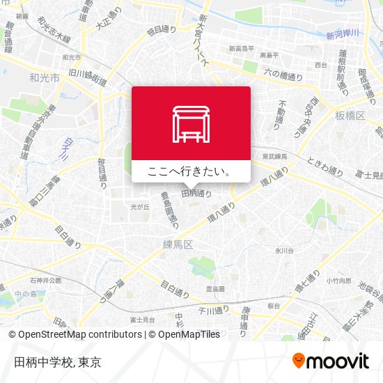 田柄中学校地図