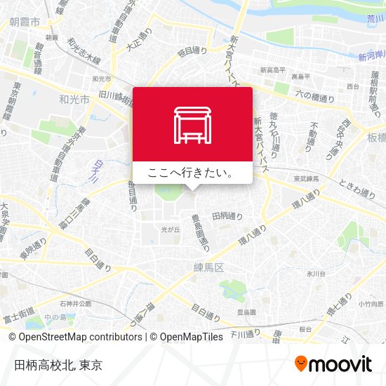 田柄高校北地図