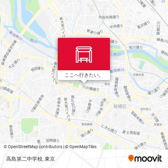 高島第二中学校地図