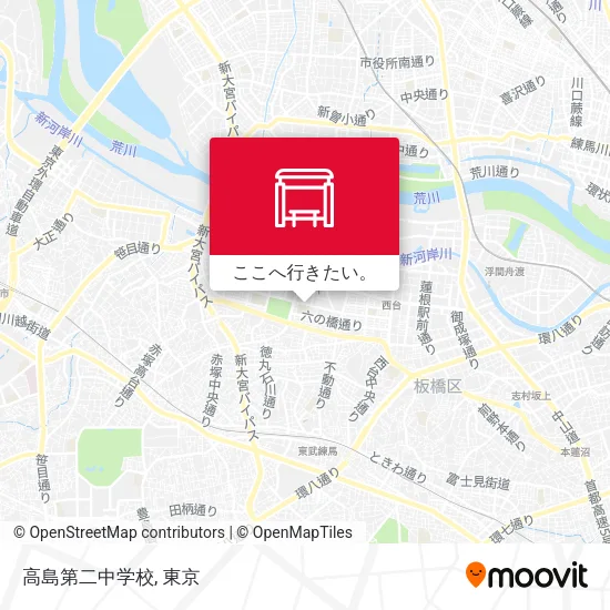 高島第二中学校地図