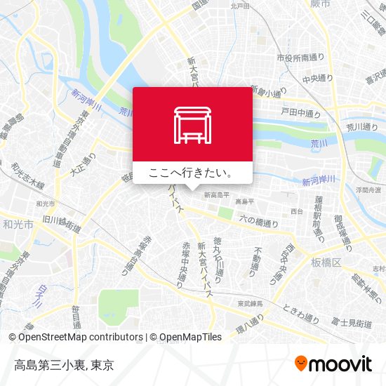 高島第三小裏地図