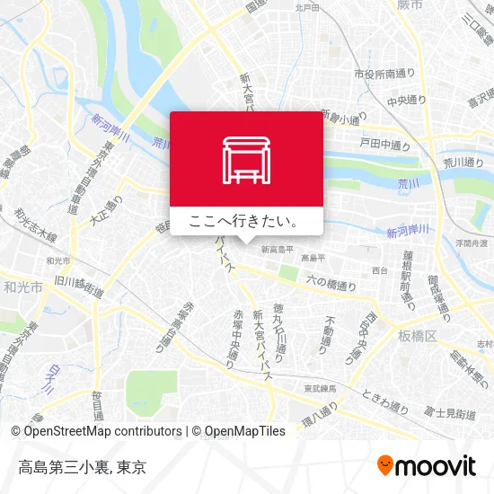 高島第三小裏地図