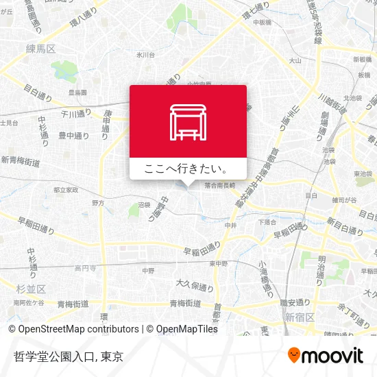 哲学堂公園入口地図