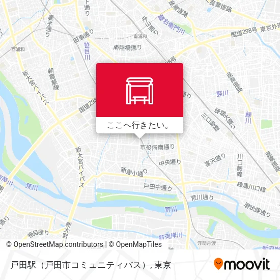 戸田駅（戸田市コミュニティバス）地図