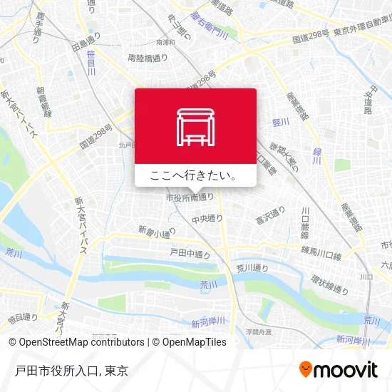 戸田市役所入口地図