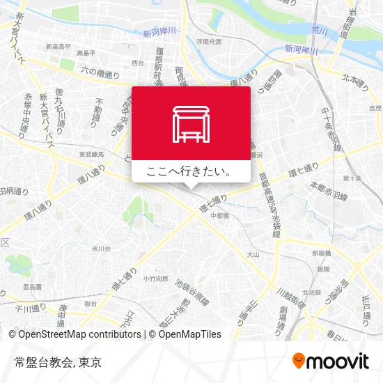常盤台教会地図