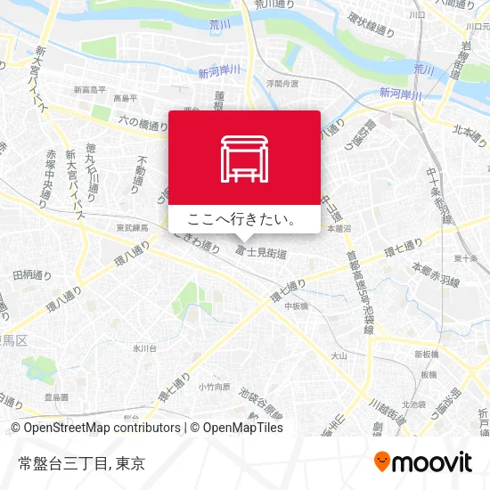 常盤台三丁目地図
