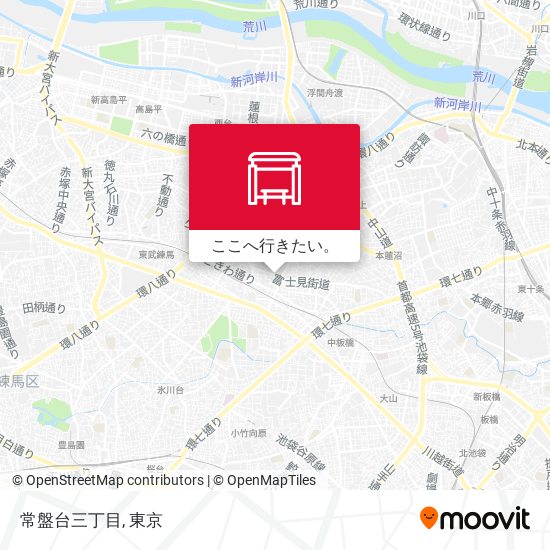 常盤台三丁目地図