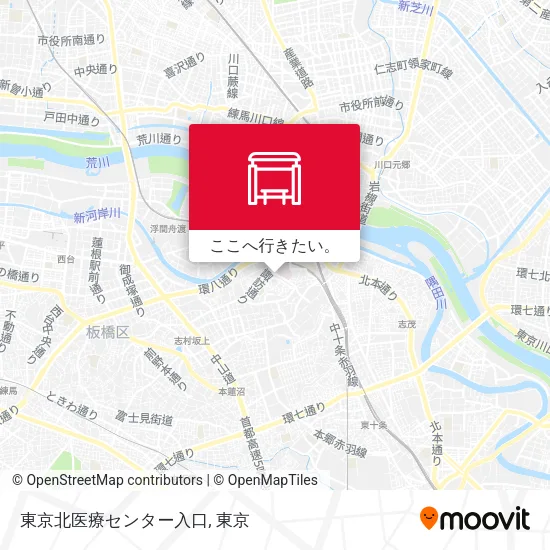 東京北医療センター入口地図