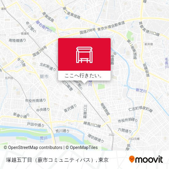 塚越五丁目（蕨市コミュニティバス）地図