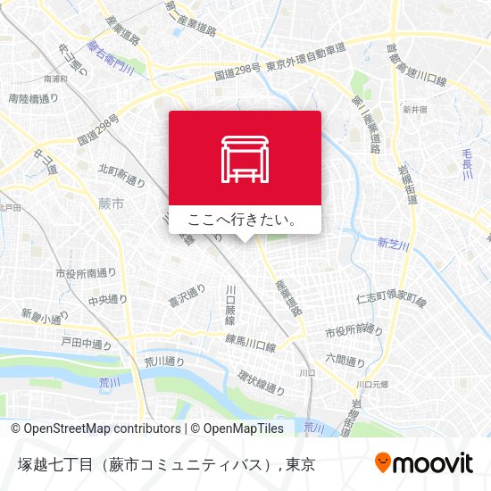 塚越七丁目（蕨市コミュニティバス）地図