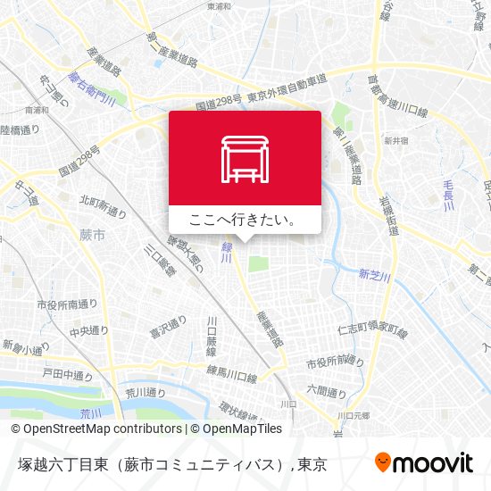 塚越六丁目東（蕨市コミュニティバス）地図