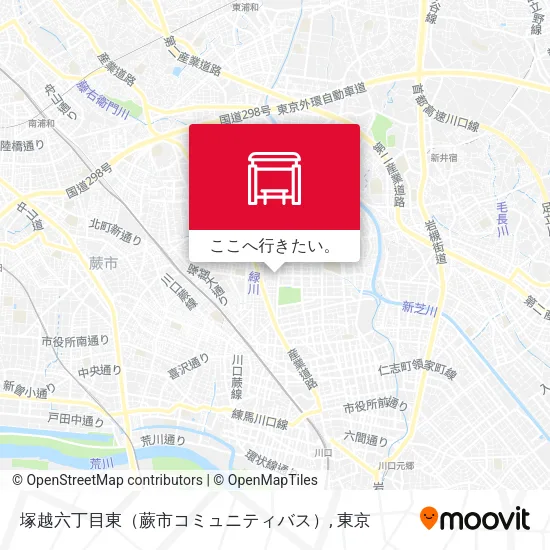 塚越六丁目東（蕨市コミュニティバス）地図