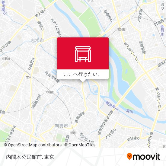内間木公民館前地図