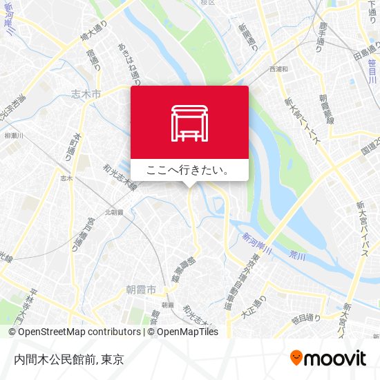 内間木公民館前地図