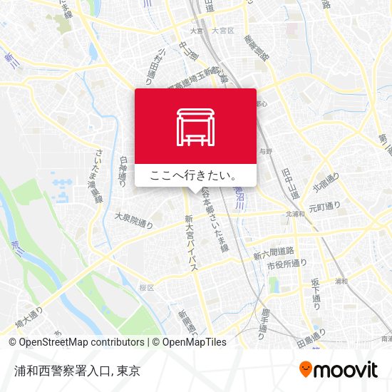 浦和西警察署入口地図